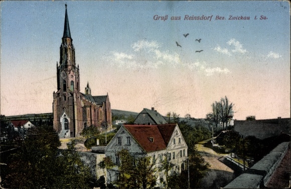 PC Reinsdorf in Saxony, view of the church