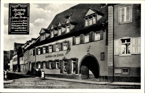 KP Emmendingen w Baden, Gasthaus zum Löwen, Goethe's Hermann i Dorothea