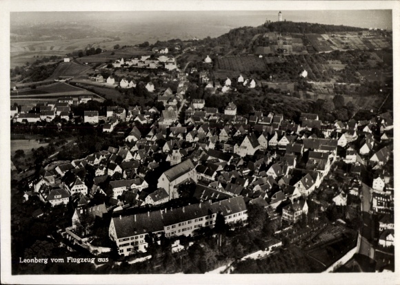 Ak Leonberg in Württemberg, Flugaufnahme