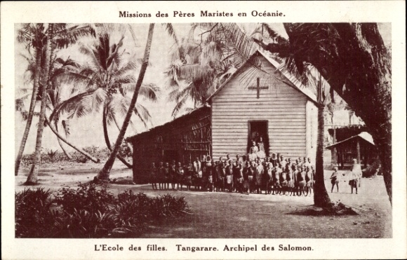 Ak Tangarare Guadalcanal Salomonen Ozeanien, Missions Maristes d'Oceanie, Archipel, Ecole