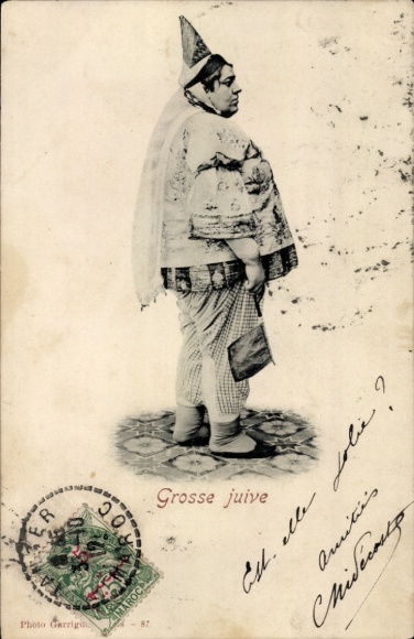 Judaika Ak Grosse juive, Jüdin in Tracht