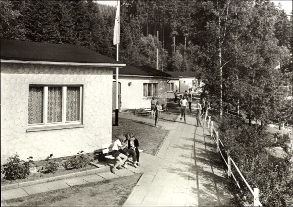 Ak Manebach Ilmenau in Thüringen, vakantiehuis van het locomotiefbedrijf Gotha Ernst Kamieth