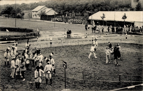 Ak Dresden, 100jähriges Garde-Jubiläum des Garde-Regiments 1907, Biwak-Szene