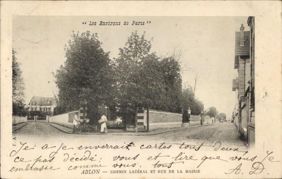 Ak Ablon Val de Marne, Chemin Lateral et Rue de la Mairie