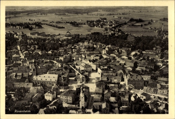 Postcard Rosenheim Oberbayern, aerial photograph