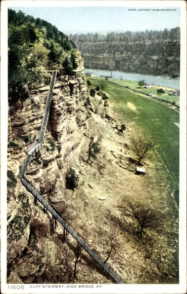 Ak Hoge Brug Kentucky de V.S., Klippentrap