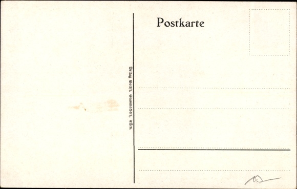 Postcard war landmark, war year 1916, nailing Paulsen Realgymnasium Berlin Steglitz