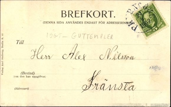 Postcard IOGT Guttempler, Independent Order of Good Templars