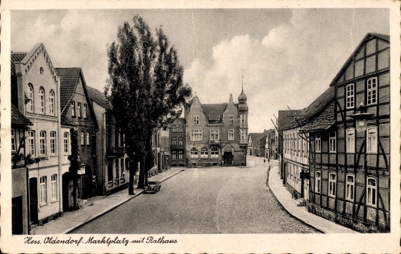PC Hessisch Oldendorf an der Weser, market square, town hall