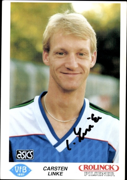 Autogrammkarte Fußballer Carsten Linke, VfB Oldenburg, Autogramm