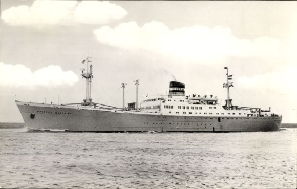 Postcard steamer MV Prinses Margriet, Holland America Line HAL