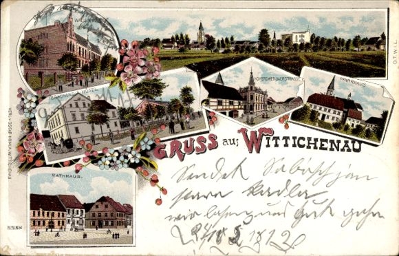 Chromo-Litho Stockach in Hegau Baden, general view, war memorial, Nellenburg