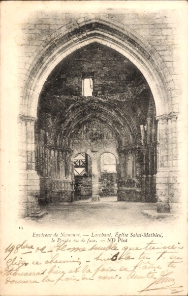 Postcard Larchant Seine-et-Marne, Church of St. Mathieu