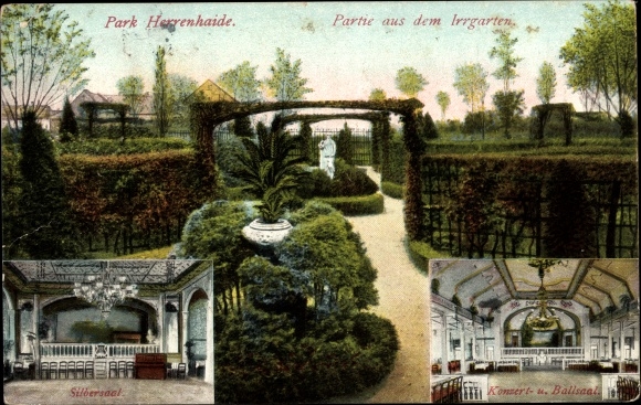 PC Herrenhaide Burgstädt in Saxony, Herrenhaide Park, part of the maze, silver hall
