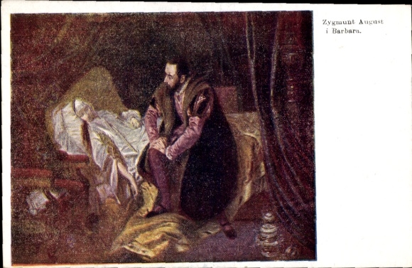 Artist Postcard Zygmunt August i Barbara