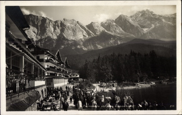 Postcard Grainau in Upper Bavaria, Eibsee Hotel