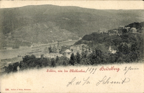 Postcard Heidelberg am Neckar, Castle, Molkenkur