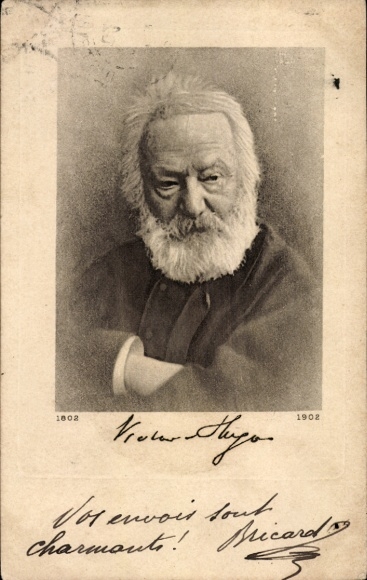Postcard Victor Hugo, writer, politician