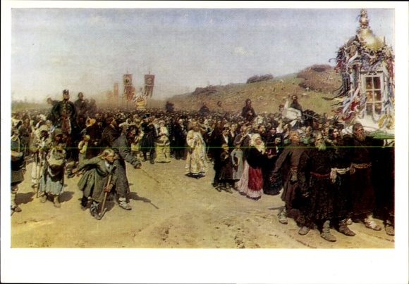 Künstler Ak Repin, Ilja, Religious Procession in Kursk Province