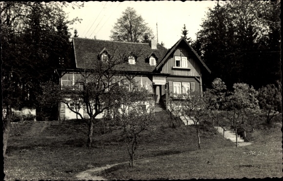 Ak Sebnitz Sachsen, bergrestaurant Finkenbaude, bedrijfsvakantiehuis, eigenaar H. Opitz
