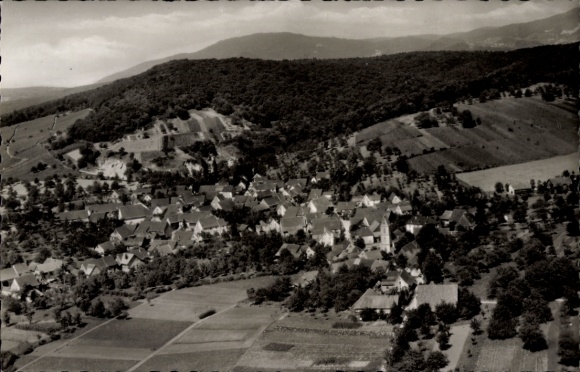 Postcard Holzen Kandern in the Black Forest Baden, aerial photograph