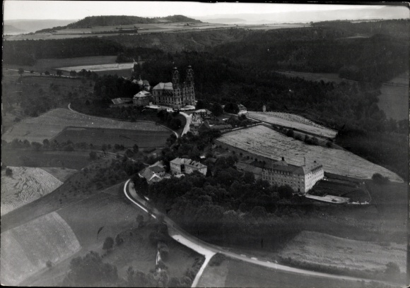 Photo Vierzehnheiligen Bad Staffelstein am Main in Upper Franconia, Basilica, aerial photograph
