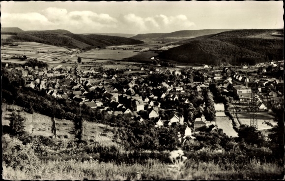 Postcard Wasungen in the Thuringian Forest, Panorama
