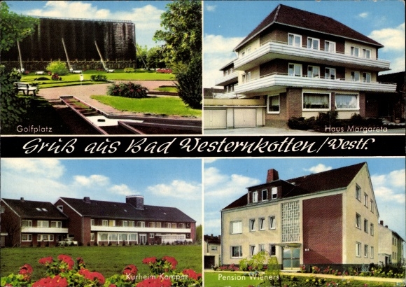 Postcard Westernkotten Erwitte in Westfalen, Haus Margareta, Kurheim Kemper, Pension Wieners