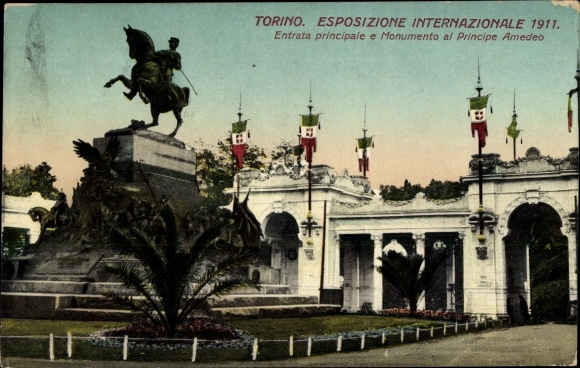 PC Torino Turin Piemonte, Esposizione 1911, Monumento al Principe Amedeo