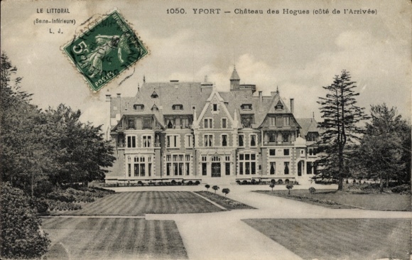 Postcard Yport Seine Maritime, Chateau des Hogues, Cote de l'Arrivee
