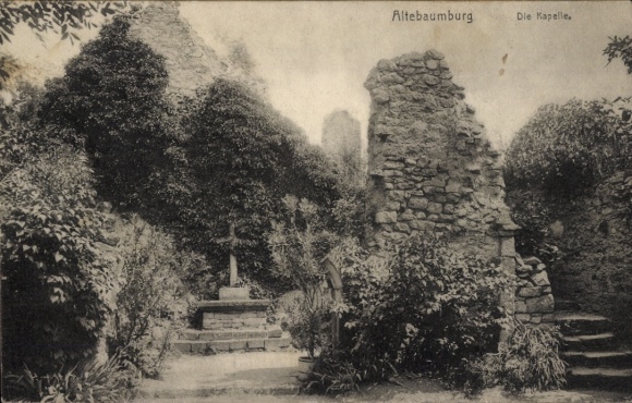 Postcard Altenbamberg in Rhineland Palatinate, Altenbaumburg, ruins of the chapel on the Altenbaumburg