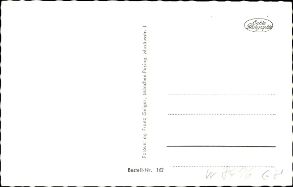 Postcard Lam Bavarian Forest, general view with Arber