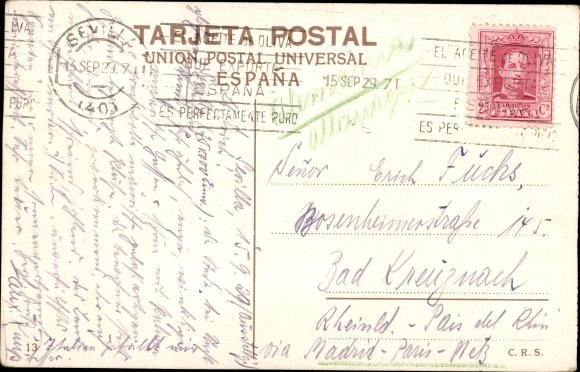 Postcard Seville Andalusien, Ibero-American Exhibition