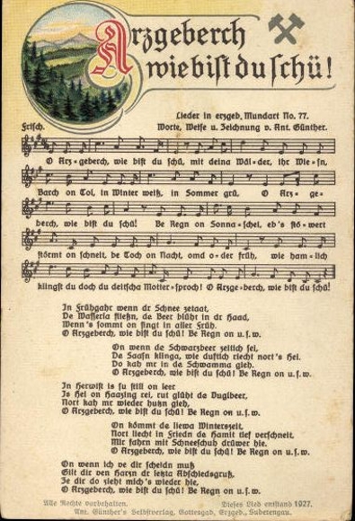 30 individual song cards, Anton Günther