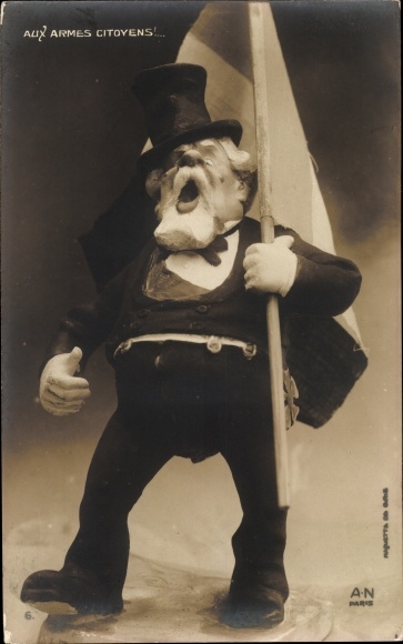 Postcard Émile Loubet, French politician and President, Aux Armes citoyens, plastic