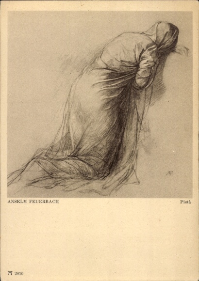 Artist Postcard Feuerbach, A., Pieta