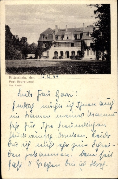 Postcard Rockensüß Cornberg in Hesse, Rittershain Castle