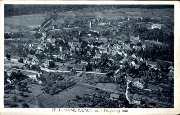 Postcard Zell am Harmersbach Black Forest Baden, aerial photograph