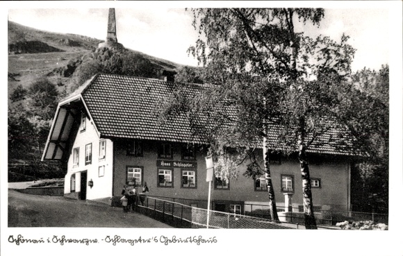 Postcard Schönau in the Black Forest, birthplace of Albert Leo Schlageter