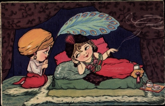 Artist PC Boriss, M., Young girl as a princess from the Middle East, Amag 0301