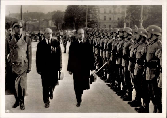 Photo Italian. Foreign Minister Count Ciano Munich, Hungarian Prime Minister Telekei, Cjaky, July 1940