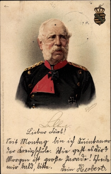Kunstenaar Litho Donadini, Antonio Ermenegildo, Koning Albert van Saksen, Meissner &amp; Buch 1005