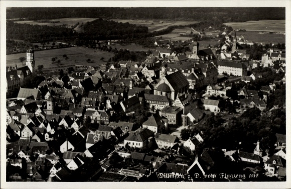 Ak Dillingen an der Donau, Fliegeraufnahme
