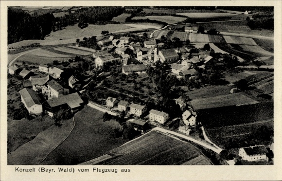 Ak Konzell in Niederbayern, Luftaufnahme
