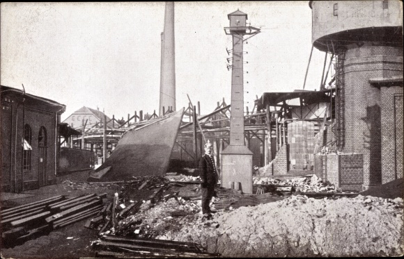 Postcard Chemnitz in Saxony, storm disaster on May 27, 1916