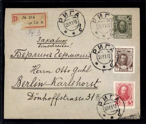 U 55 B o nr 84, 86 w liście R, Ryga do Berlina