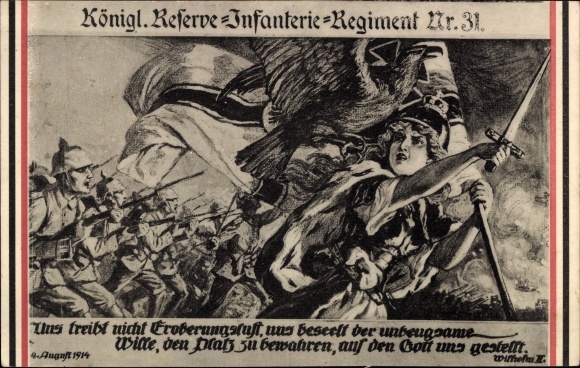 Künstler Regiment Ak Königliches Reserve Infanterie Regiment Nr. 220, Zitat Wilhelm II
