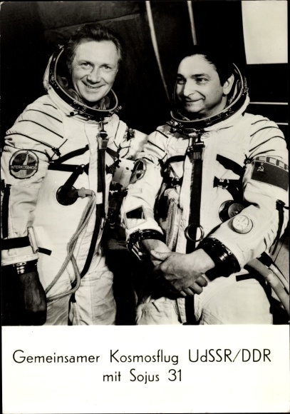 PC Cosmonaut Sigmund Jähn, the GDR&#39;s first aviator cosmonaut, Valeri Bykowski, Soyuz 31