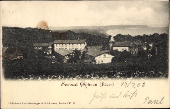 Ak Ostseebad Göhren auf Rügen, Panorama