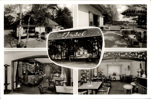 Postcard Hartenholm in Holstein, To the Island, Interior Views, Terrace